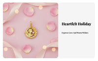 Mom Necklace Charm Micro Pave Setting Mom Heart Necklace Charm Sweet Gift