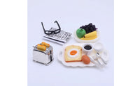 Miniature Breakfast Set Authentic-Looking Dollhouse Kitchen Props Decorative Toast Machine for Hobbyists