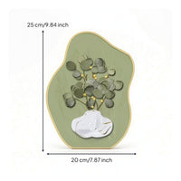 Freestanding Framed Plaque Organic Shape Plaque with Stand Sophisticated Tabletop Sign Modern for Bedside Table