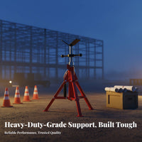 Rotating Head Pipe Stand High Load Capacity Tripod Pipe Stand Long-Lasting Construction Easy Setup for Pipefitters, Workshops