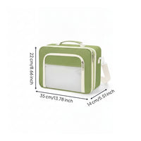 600D Material Organizer Bag Portable Top Handle Shoulder Strap Binding-Binder Organizer
