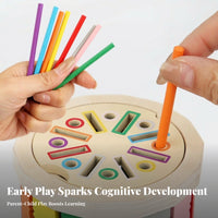Wooden Educational Sorting Toy Hands-on Color Sorting Toy Painted Finish
