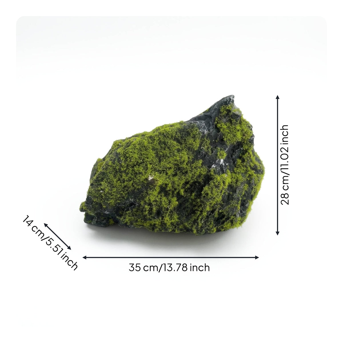 Artificial Lichen Rocks Lightweight Fake Mossy Stone Verdant Embellishment for Tabletop