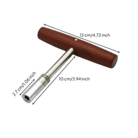 2 Pieces High Hardness T Handle Tuning Wrench Metal Shaft Piano Tuning Wrench Long-Lasting for Technicians
