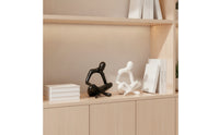 2 Pieces Reading Figurines Matte Reading Statue Minimalist Abstract Human Sculptures for Book Lovers, Readers, Bookshelf, Study Room, Office
