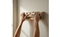 Solid Wood Construction Climbing Hangboard Wall Mounted Rock Climbing Fingerboard Lightweight Wooden Fingerboard Multifunctional for Climbers, Athletes, Home Gym, Indoor, Garage
