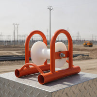 Cable Laying Pulley Sturdy Cable Guide Roller Pulley with Metal Frame for Electricians