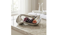 Irregular Fruit Plate Sculptural Mirror Finish Serving Tray Minimalist Open Serving Tray for Tabletop