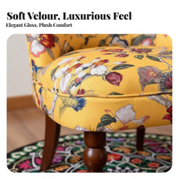Sturdy Wood Frame Upholstered Accent Chair Retro Design Armchair Comfortable Backrest Living Room Furniture adaptable Placement for Interior Designers, Hotel Managers, Bedroom, Lounge Area, Small Spaces, Office
