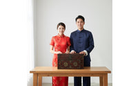 Vintage Chinese Design Storage Box Distressed Finish Traditional Wedding Dowry Trunk Vintage Wooden Box Perfect Gift