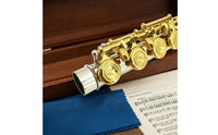 Gold Key Flute Complete Accessories Silver Flute Brazed Construction for Beginners, Exam, Practice