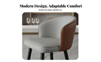 Rotating Counter Stool with Backrest Modern Minimalist Design High Chair Upholstered Easy Assembly for Interior Designers