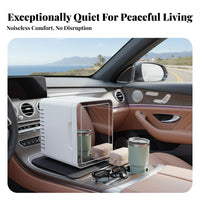 Cools & Warms Lighted Mirror cosmetic Fridge two-way Power Modes Mini Fridge with Lighted Mirror Portable Design Cosmetic chiller Quiet Operation for skincare lovers, Makeup Users, Office Workers, Dorm Room, Bedroom, Travel, Bathroom