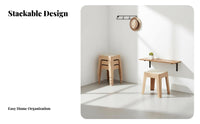Thickened Construction Stackable Round Stool Space-Saving Design Round Backless Stool adaptable Pdurableic Seat adaptable Use for property owners, Families, Living Room, Entryway, Kitchen, Bedroom