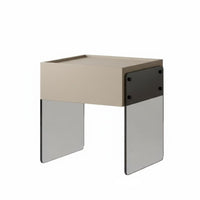 Minimalist Design Storage Cabinet with Drawers Multipurpose 2-Drawer Rounded Cabinet Nightstand for Homeowners, Renters, Students, Home, Apartment, Dorm Room, Office