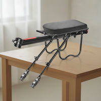 Aluminum Alloy Rear Cargo Rack Reflective Rear Bike Rack Tubular Sturdy for Commuters