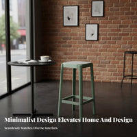 Minimalist Design Backless Counter Stool Stable Widened Base Bar Chair Floor Protection Hoop Seating Furniture Easy Assembly for Adults, Cafe Owners, Homeowners, Kitchen Island, Dining Room