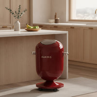 Trash Can with Removable Inner Container 15L Trash Can with Wheels Wastebasket Wheeled Bin Rolling for Kitchen, Office