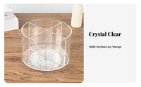 Multi-Compartment Desk Organizer Easy to Clean Rotating Pen Holder Large Capacity Rotating Pencil Holder for Home Office