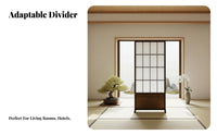Zen Aesthetic Folding Shoji Divider Foldable Design Japanese Shoji Screen Movable Partition Wall Freestanding for Photographers, Interior Designers, Office Workers, Living Room, Hotel, Photo Studio, Bedroom