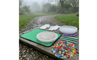 DIY Mosaic Stepping Stone Kit Outdoor Stepping Stone Mold Set Waterproof Mat Round Mold Kit Alphabet Molds