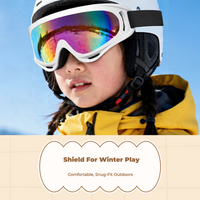 Kids Ski Goggles Windproof Outdoor Boys Girls