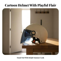 Motorcycle Half Helmet CCC Certified Open Face Helmet Lightweight Guarding Headwear for Motorcyclists, Adults, City Commuting, Daily Travel