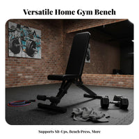 Sit up Bench Versatile Dumbbell Press Bench Space-Saving Strength Training Equipment for Home Gym