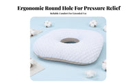Ice-Silk Material Donut Seat Cushion Quilted Donut Cushion Padded Body Support Woven Texture