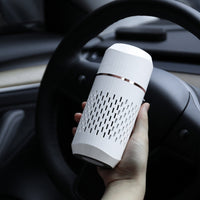 Rechargeable Car Air Purifier HEPA Filter USB Desktop Air Purifier Colorful Ambient Light for Office, Bedroom