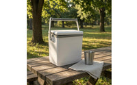 Portable Cooler Top Carry Handle Insulated Container Rectangular Portable Cooler for Picnic, Travel