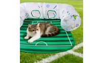 Anti-Boredom Soccer Field Cat Toy Self-Entertainment Interactive Cat Tunnel Set Encourages Exercise Interactive Kitty Tube Portable for Cats, Kittens, Indoor