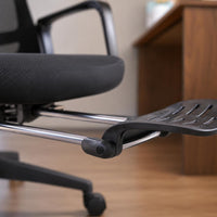 Reclining Office Chair Footrest Reclining Desk Chair Curved Armrests Furniture