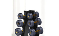 Triangular Dumbbell Rack Space Saving Triangle Dumbbell Stand Shielded Feet Weight Organizer for Garage