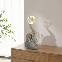 Elephant Statue with Ambient Elephant Lamp Whimsical Ornament for Entryway Table