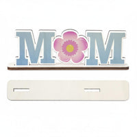 Hollow-out Design Mother's Day Table Sign Durable Mother's Day Wooden Sign Mom Themed Tabletop Decor for Birthday, Party