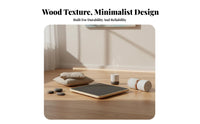Non-Slip Surface Wooden Balance Board Versatile Use Round Wobble Board Heavy Duty Construction Physical Rehabilitation Wobble Disc 360-Degree Rotation for Seniors, Kids, Athletes, Mind-Body Practice, Home Gym, Standing Desk