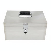 Heavy-Duty Combination Lock Box Large Capacity Portable Safe Box with Handle Lockable Case Donation Slot for Business Owners, Event Organizers, Office, Market Stall, Retail Shop, Dorm Room