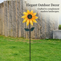 Garden Wind Spinner Outdoor Decoration Metal Windmill for Patio Decor, Freestanding Lawn Ornament, 116cm Height Iron Construction