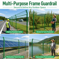 Low Carbon Steel Highway Fencing Panel, Dip Coated Security Fence, 60x60mm Mesh, 3-5mm Wire Road Barrier Panel