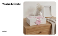 Baby Keepsake Box Hinged Lid Memory Chest Robust Sturdy Gift Container for Small Children, Newborns, Bedroom, Playroom, Closet