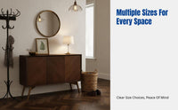 Hardwood Side Cabinet, Modern Minimalist, Vintage, Wall-Mounted, Living Room, Small Space