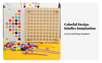 Fine Movement Skills Development Mirror Symmetry Game Hand-Eye Coordination Clip Bead Game Spatial Reasoning for Preschoolers