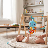 Stuffed Octopus Stuffed Toy Hanging Stroller Toy with Teether Soft Crinkle for Babies, Infants, Newborns