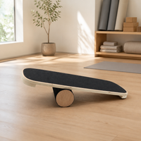 Balance Core Training, Indoor Exercise, For Adults, Fitness, Wooden, 73.5x28cm, Maple Wood, Roller Type, Rectangular