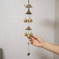 Wind Chimes Outdoor, 58cm Double Layer Metal Wind Chimes, Handmade Sympathy Gift for Garden Verandah Decor, Bronze Tone