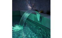 Flared Top Plastic Pool Fountain Attachment Threaded Connector Angled Outlet Fountain Molded Water Feature Easy Installation