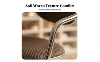 Ergonomic Backrest Adjustable Rolling Chair with Armrests Padded Seat Swivel Stool Quiet Wheels Paleice Furniture Woven Texture for Receptionists, Architects, Bar Counter, Reception Area, Study Room, Kitchen