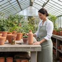 2 Pieces Porous Self-Watering Bottle Steady Ceramic Irrigation Bottle Natural Terracotta Watering Spikes Minimalist for Vacation, Balcony