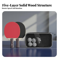 2 Pieces Table Sport Racket Set Double-Sided Inverted Rubber Table Pong Paddle Kit Table Pong Paddle Set Versatile Play
